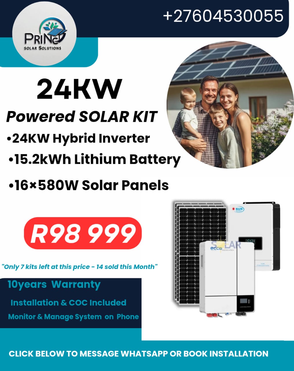 3.3kW powered solar kit